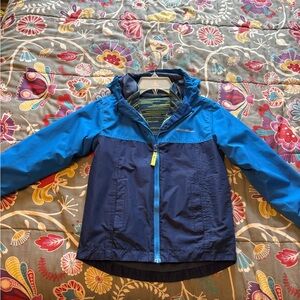 Eddie Bauer Kids Blue fleece lined jacket size 5-6